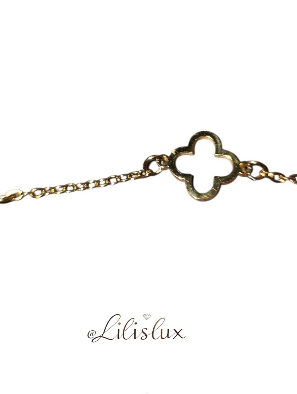 GLAZE JEWELRY Clover Station Bracelet  7" Gold Plated Designer Style - New - Picture 11 of 12